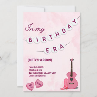Dans mon invitation à l'époque de mon anniversaire