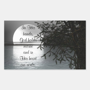 Dans ses mains Reflet Lune Sticker