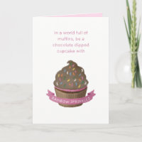 Dans Un Monde De Muffins Être Une Carte D'Annivers