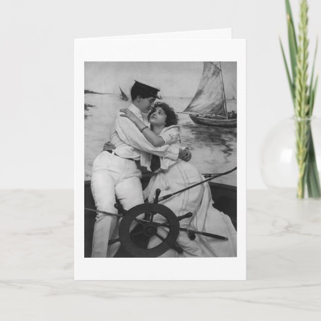 Dans votre carte de voeux lesbienne de marin de (Devant)