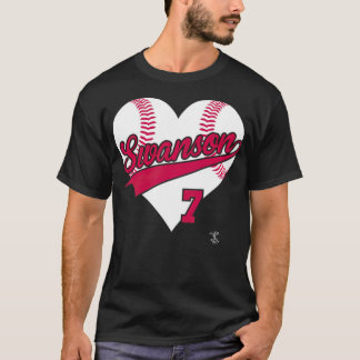 Dansby Swanson Baseball Heart 90s sports  T-Shirt
