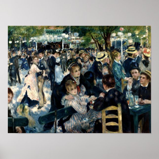 Danse au Moulin de la Galette, Renoir - Poster (Devant)