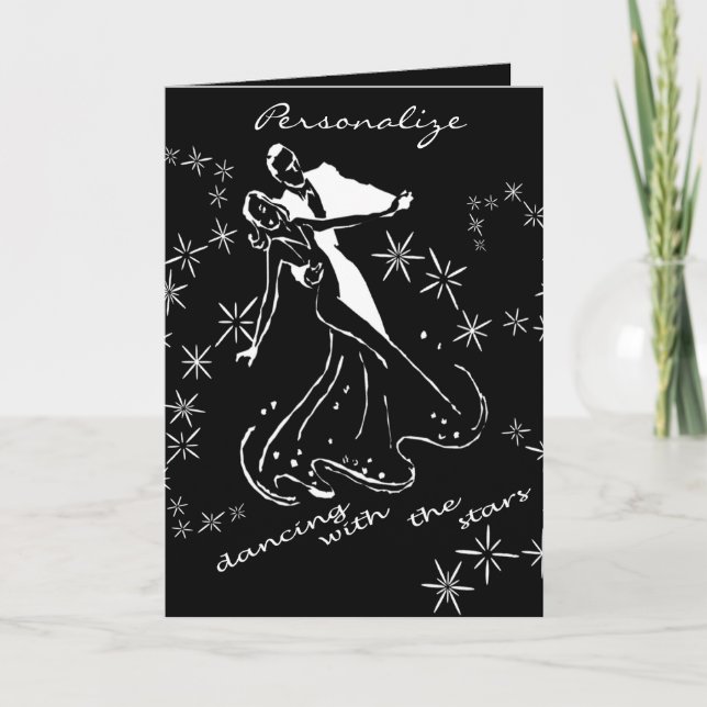 danse avec la carte de voeux des étoiles (Devant)