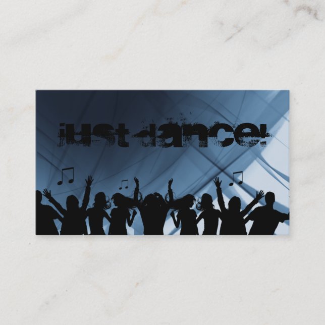 Danse bleue 2 de musique de carte de visite du DJ (Devant)