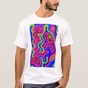 Danse cosmique - T-shirt Néon Stickmen