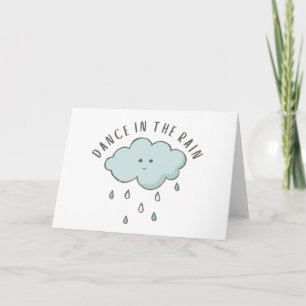 Danse Dans La Carte De Voeux De Pluie