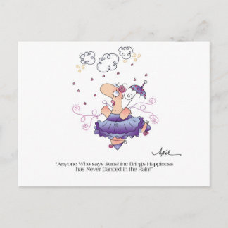 DANSE DANS LA PLUIE Carte postale par April McCall