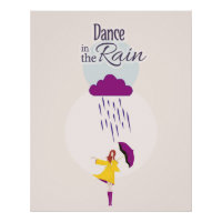 Danse dans la pluie | Poster des citations motivat