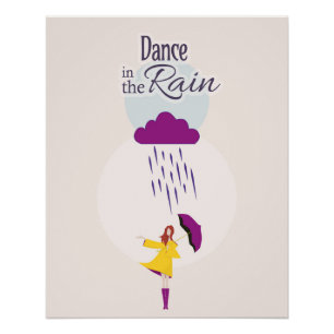 Danse dans la pluie   Poster des citations motivat