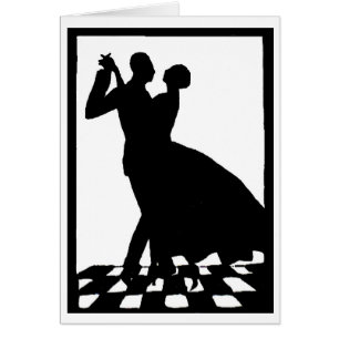 danse de couples de silhouette dans la copie