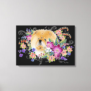 DANSE DE JARDIN CHOW - Panneau d'art sur toile ten