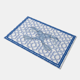 Danse de la crevette Bleue Porte Tapis de Mat