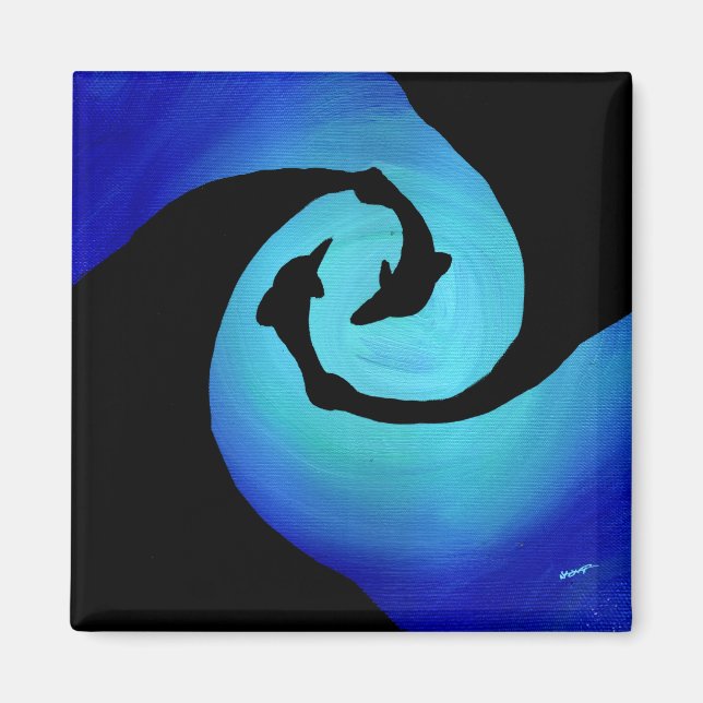 Danse des dauphins Magnet (Devant)