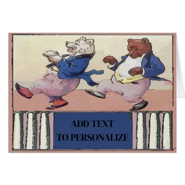 Danse des ours vintages (Devant horizontal)