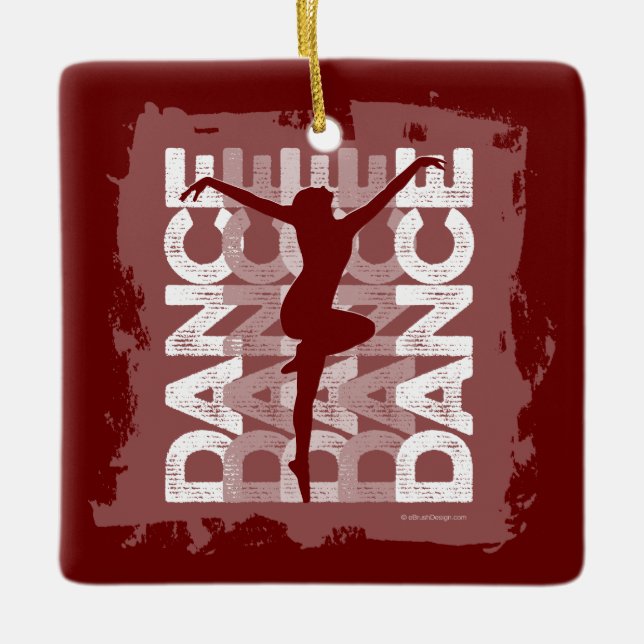 Danse et Lettres (Dance) Ceramic Ornament (Front)