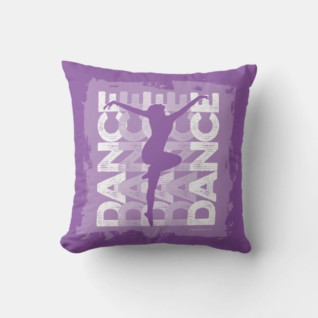Danse et Lettres (Dance) Throw Pillow (Front)