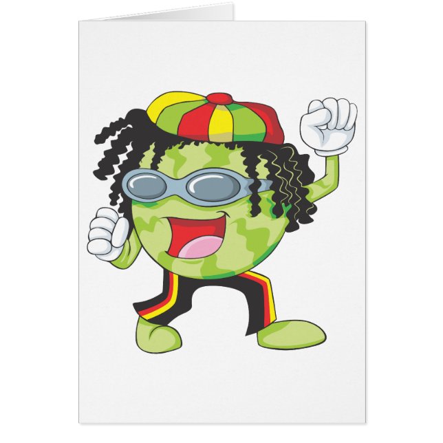 Danse jamaïcaine heureuse de pastèque (Devant)