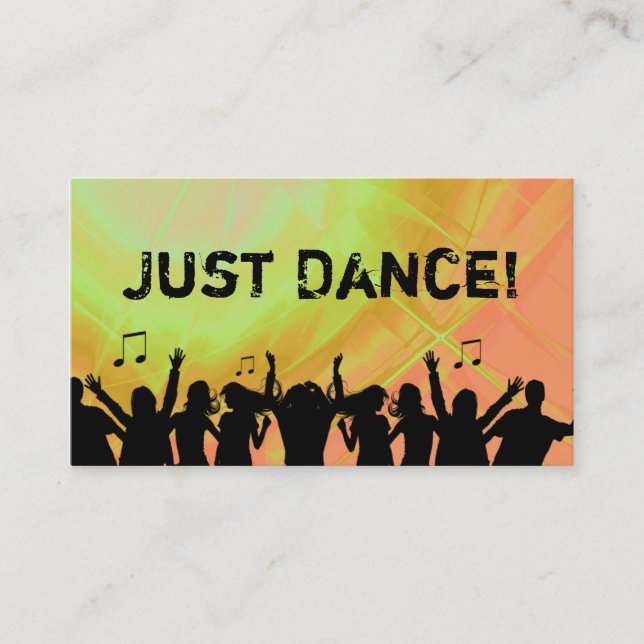 Danse jaune rouge 2 de musique de carte de visite (Devant)
