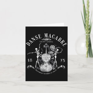 Danse Macabre Orchestra Skeleton Violin Teacher Card