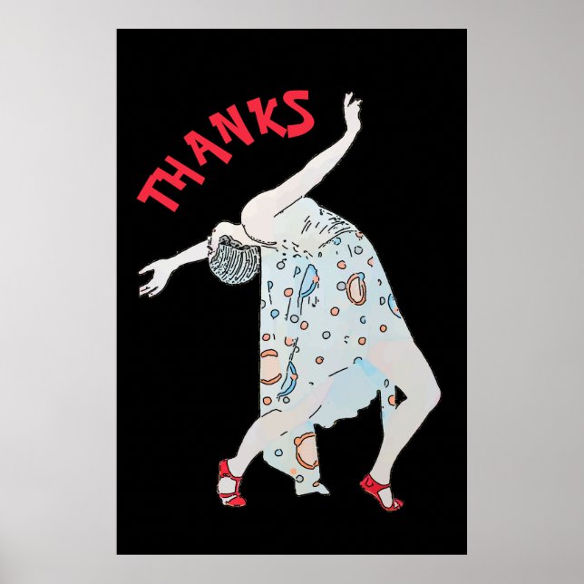 Danse, modifier le texte, MERCI, Poster (Devant)