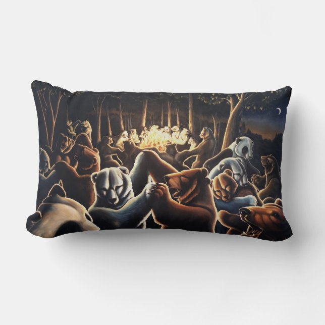 Danse Ours Art Coussin Ours Décor Art Coussin (Recto)