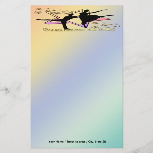 Danse parmi la papeterie d'étoiles (Devant)