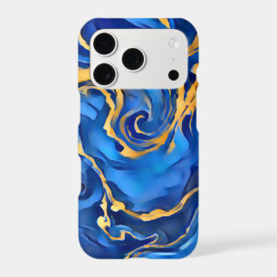 Danse Royale Rich Royal Blue Gold Flowing Abstract
