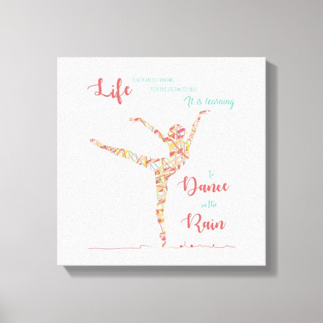 Danse sous la pluie toile Imprimer (Recto)