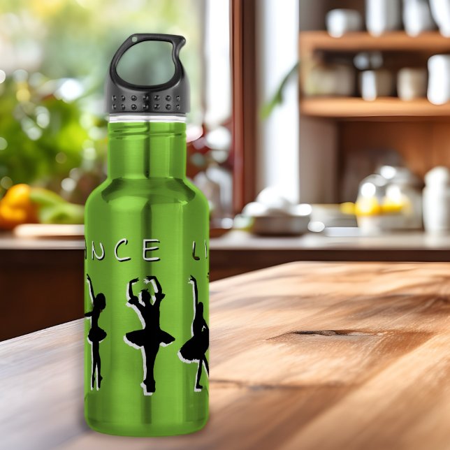 Danse Vie Ballerinas Pomme Bouteille d'eau verte (Créateur téléchargé)