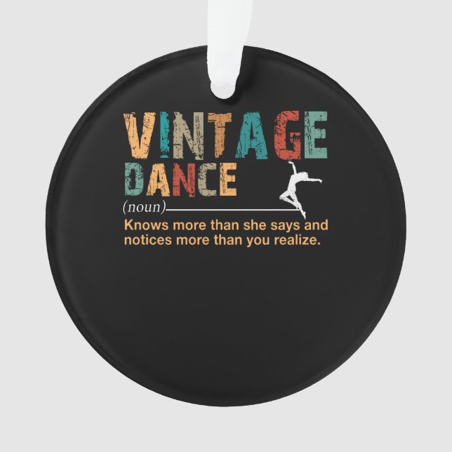 Danse vintage Définition Danse Lover Cadeau (devant)