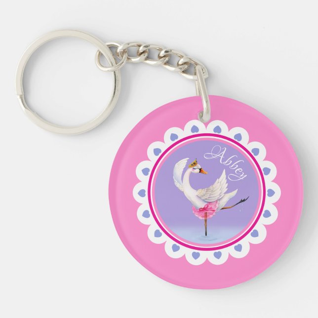 Danse Whimsical balet cygne violet personnalisé (Devant)