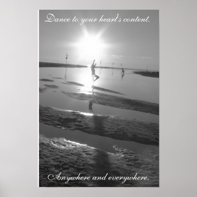 Danser à votre coeur contenu affiche inspirante (Devant)