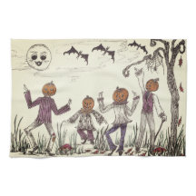 Danser Citrouille folk serviette de cuisine