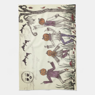 Danser Citrouille folk serviette de cuisine