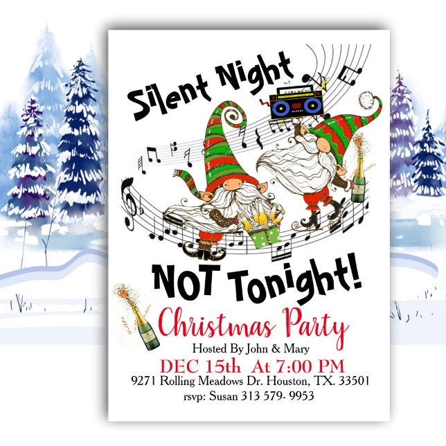 Danser Gnomes Noël Invitation (Créateur téléchargé)
