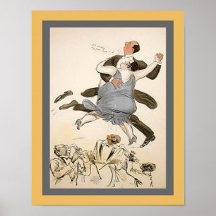 Danseurs caricaturaux Art Déco 1927