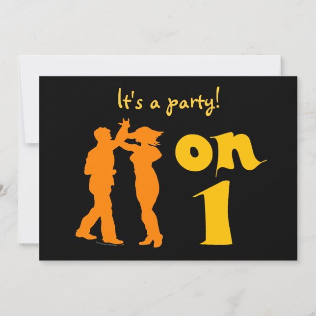 Danseurs De Salsa Sur Un Invitation De Fête De Dan (Devant)