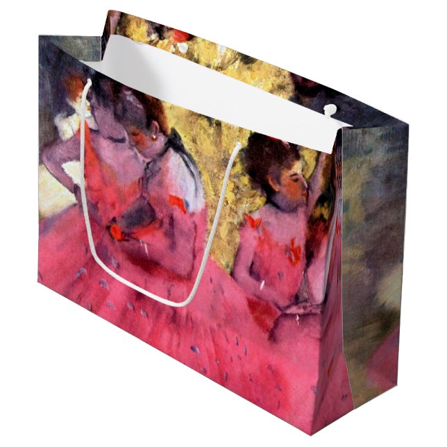 Danseurs roses, Edgar Degas Grand sac cadeau (Devant Angle)