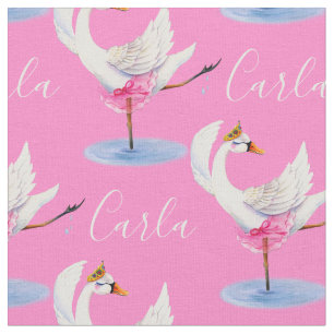 Danseuse de ballet cygne nom tissu rose