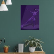 Danseuse de cabaret sous les projecteurs - Affiche