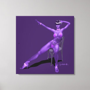 Danseuse de cabaret sur toile enveloppée