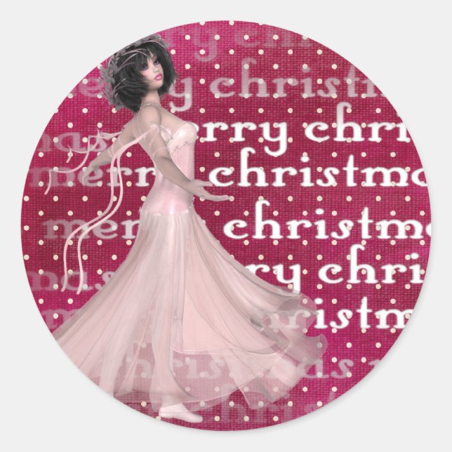 Danseuse de Noël - Stickers de Noël (Devant)