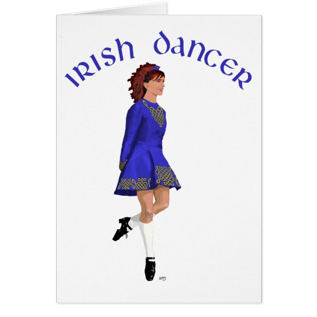 Danseuse de step irlandais - Bleu (Devant)