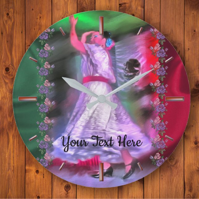 Danseuse mexicaine 0175 Grande horloge (Créateur téléchargé)