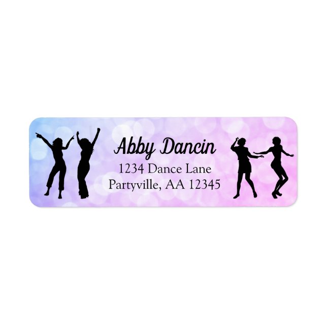 Danseuse Silhouette Danse Anniversaire Adresse de  (Devant)