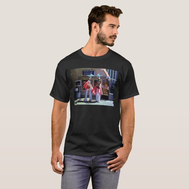 Danseuses sur pilotis hommes noir T-shirt (Devant entier)