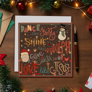 Dansez comme Frosty Citation Carte de vœux Inspira