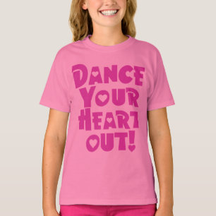Dansez votre T-shirt de filles de coeur