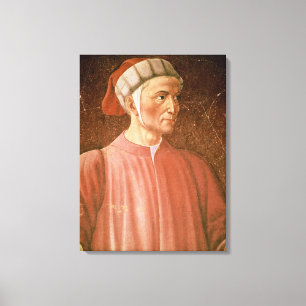 Dante Alighieri (1265-1321) detail of his bust, fr Canvas Print