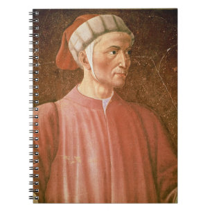 Dante Alighieri (1265-1321) detail of his bust, fr Notebook